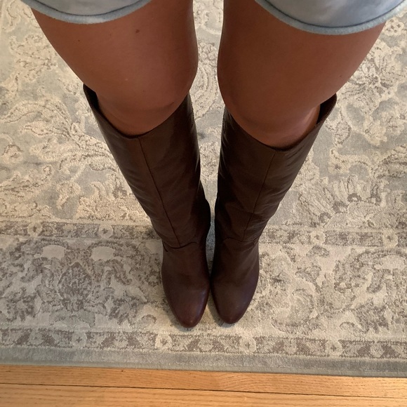 Zara Dark Brown Chocolate Leather Boots, size 8 US / 39 EU - Picture 10 of 12